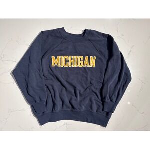 Vintage Michigan Navy Blue Sweatshirt Crewneck